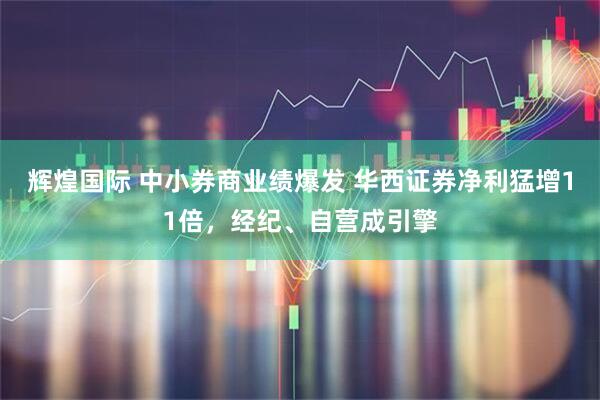 辉煌国际 中小券商业绩爆发 华西证券净利猛增11倍，经纪、自营成引擎